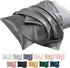 P Pothuiny 2-Piece Satin Pillowcases Queen Size Grey Silky Satin Pillow Cases for Hair and Skin, Wrinkle Fade Resistant, Pillow Cover with Envelop...