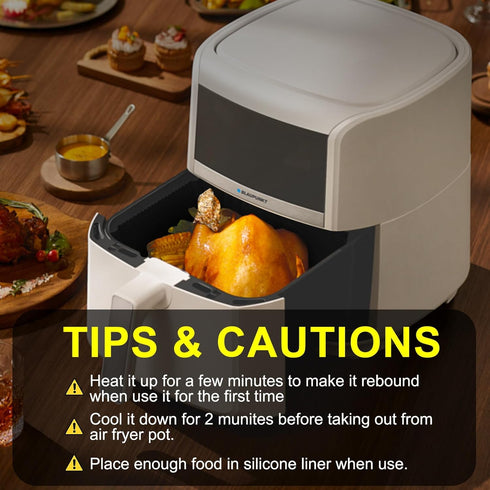 2 Pack Silicone Air Fryer Liners Reusable, 8.6 Inch Airfryer Liners 4-7 QT Square Air Fryer Liners Silicone Pot Oven Liner Baking Tray, Air Fryer ...