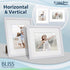 Icona Bay - 8x10 White Picture Frame with Removable Mat for 5x7 Photo - Modern Style Engineered Wood Frame - Table Top or Wall Mount - Bliss Colle...