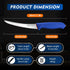 DRAGON RIOT 6 Inch Boning Knife, Flexible Curved Blade Processing Knife Brisket Meat Trimming Butcher Knife - Stainless Fish Fillet Turkey Carving...