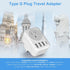 UK Ireland Travel Plug Adapter, RATEA Type G Power Adaptor with 3 USB-A, 1 USB-C Outlet Charger for US to Scotland London England British Irish Ke...