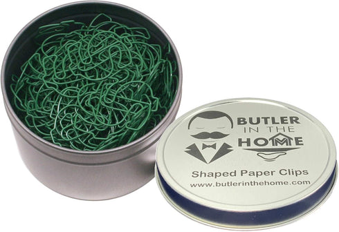 Money Dollar Sign $ Shaped Paper Clips Great for Paper Clip Collectors or Office Gift - Comes in Round Tin with Lid and Gift Box (100 Count Green)...