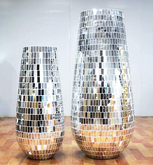 Real Glass Silver Mirrors Mosaic Tiles Sticker for Craft Square Glass Tiles Self Adhesive,3600pcs 5mm by 5mm...