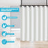 Small Shower Curtain Liner Ipx4 Waterproof, Soft Narrow Stall 47x71 Inch,RV Travel Trailer - Camper Shower Curtain with 8 Hooks and 4 Bottom Magne...