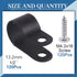 Glarks 120Pcs 1/2 Inch Black Nylon Screw Mounting R-Type Cable Clip Wire Clamp with 120Pcs Screws for Wire, Cable, Conduit and Cable Conduit Kit (...