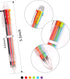 Party Favors 8 PCS 0.5mm 6-in-1 Multicolor Pen 6 Colors Transparent Barrel Ballpoint Pen for Office School Supplies Students Children Gift...