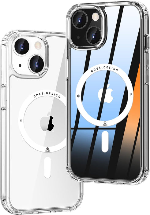 ONES for iPhone 14 Plus Case, Hybrid Magnetic Phone Case, Compatible with MagSafe, Military Grade Protection, Shockproof Airbag, Anti-Yellow Silic...