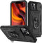 Case for iPhone 13, Camera Cover Phone Case with Rotation Ring Stand for Apple iPhone 13 - Black...