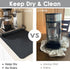 Coffee Mat for Countertop, 24x16" Super Absorbent Large Bar Mat - Quick Dry Black Dish Drying Mat for Kitchen Counter, Easy Clean Coffee Accessori...
