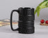VanEnjoy 3D Cool Black Tyre Tire Shaped Frosted Ceramic Mug Large Coffee Tea Cup Unique Gifts Car Fans 14 oz(400ml)...