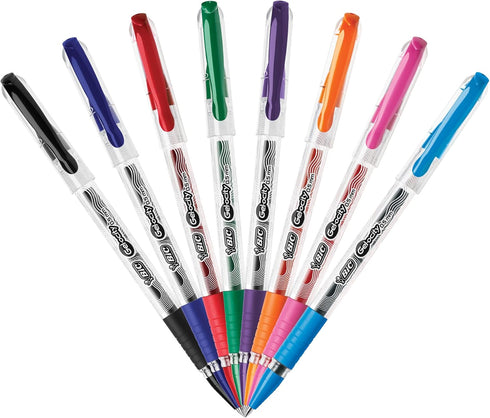 BIC Gel-ocity Smooth Stic Gel Pen, Medium Point (0.7mm), Assorted Colors, 14-Count, Vibrant and Smooth Gel Ink Pens...