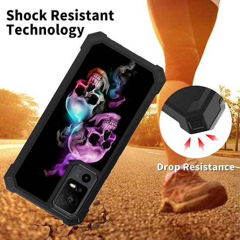 Rossy for TCL 40 XE 5G Phone Case for TCL 40XE 5G Case with Tempered Glass Screen Protector Soft TPU Hard PC Heavy Duty Shockproof Protective Cove...