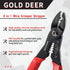 4 in 1 Wire Crimper Stripper 7 Inches Compact Wire Stripper Multi Purpose Electricians Pliers Professional Electrical Cable Stripping Crimping Too...