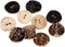 Natural Round Shape Deer, Elk Antler Buttons 3 Sizes 5pieces (20 mm (0.79 inch))...