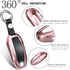 QBUC for Tesla Key Fob Cover with Keychain Compatible with Tesla Model S/3/Y Keyless Protection Case Smart Remote Accessory (Pink)...