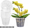8 Pack Orchid Pot, 4.5in Orchid Pots with Holes, Orchid Pots for Repotting with Clips, Clear Plastic Plant Pot for Indoor Outdoor Plants?4.5in, 8 ...