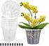 8 Pack Orchid Pot, 4.5in Orchid Pots with Holes, Orchid Pots for Repotting with Clips, Clear Plastic Plant Pot for Indoor Outdoor Plants?4.5in, 8 ...