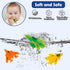 Baby Suction Cup Toys, 16PCS Silicone No Hole Mold Free Bath Toy with Mesh Bag Storage, Airplane Sucker Bath Toys for Kids Ages 4-8, Sensory, Wind...
