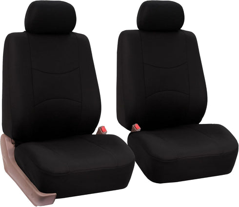 FH Group Car Seat Covers Front Set in Cloth - Car Seat Covers for Low Back Car Seats with Removable Headrest,Universal Fit,Automotive SeatCovers,W...