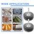 4 Pack 2 Inch Wire Brush Wheel for Drill, 0.0118" Coarse Crimped Carbon Steel Wire,1/4 Inch Round Shank, Wire Brush Drill Attachments,Heavy Duty W...
