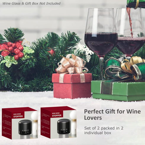 Wine Bottle Stopper With Twist Lock 2Pack,Wine Stopper With Silicone Reusable Wine Sealer, Wine Toppers Stopper Leak Proof And Keeps Wine Fresh Fo...