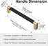1 Pack Black and Gold Handles for Cabinets, 6-3/10 Inch Hole Centers Gold Drawer Pulls, Dresser Hardware and Handles for Cabinets and Drawers...