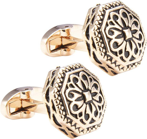 Cufflinks for Men Golden Engraving Exclusive Cufflinks...
