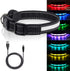 Light Up Dog Collars,Safety LED Dog Collars USB Rechargeable 7 Changing Colors Glow in The Dark Dog Walking Light,Neon Adjustable Safety Buckle Li...