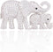 Cute Mother and Baby Elephants Brooch Pins Crystal Rhinestone Animal Kingdom Breastpin Broach...
