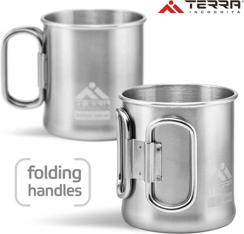 Stainless Steel Camping Mug - Lightweight & Durable Backpacking Cup - BPA-Free Camping Cups Metal for Outdoor Adventures (10 oz)...