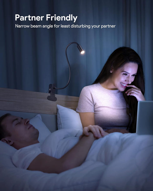 JHD Led Desk Lamp with Clamp - 10 Brightness Levels, 12" Flexible Gooseneck,Eye Protection USB Lamp - Suitable for Home Office, Reading, Bed Light...