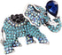 Amosfun Elephant Brooch Pin Rhinestone Crystal Elephant With Balloons Breastpin Broach Jewelry Gift for Woman Blue...