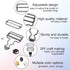 6 Sets Metal Overalls Buckles, 1-1/2" Overall Replacement Clasp Clips with Adjustable Tri Glide Slide Buckle and Buttons for Jeans Suspender, Bib ...