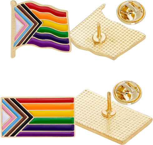 24 Pieces Gay Pride Pins Rainbow Flag LGBTQ Enamel Lapel Pin Brooches Decoration for Lesbian Transgender Gay Activities Clothes Bag Decor Birthday...