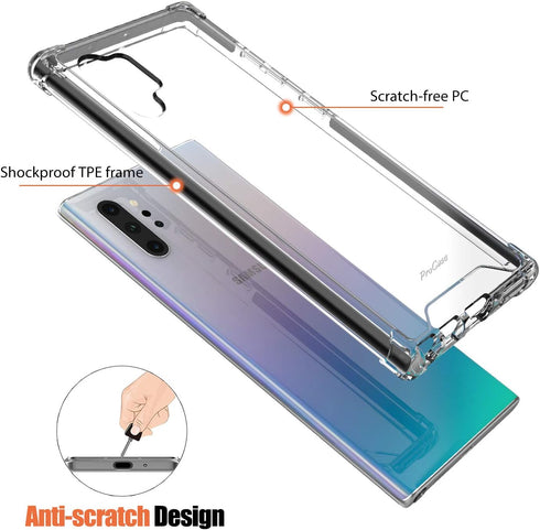 ProCase Galaxy Note 10 Plus Case/Note 10+ 5G Case Clear, Slim Crystal Clear Cover Anti-Yellow Shockproof Cover for Galaxy Note 10+ / 10 Plus / 5G ...