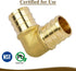 JUWO 1/2" Pex Fitting, 25 Pack PEX Elbow 90 Degree for Plumbing Repairs, Sturdy and Durable Brass Crimp Fitting...