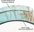 Beach Fitted Round Table Cloth Summer Wood Starfish Outdoor Table Cover with Elastic Edge (Fit for 40"-44" Tables) Waterproof Non Slip Coastal Rou...