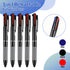5 Pcs 3 in 1 Multicolor Ballpoint Pens, 0.7mm Black Blue Red Ink Rollerball Pen Soft Grip Retractable Fine Point Pens Multicolor Ink Pens for Jour...
