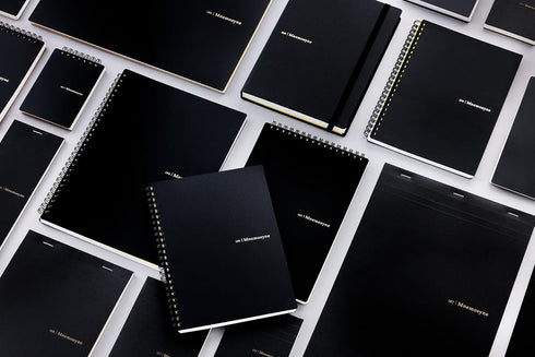 Maruman MNEMOSYNE Notebook 8.27 x 5.83 Inches (A5), 8mm ruled 24-line, 80 Sheets, Black, 1 ea. (N175)...
