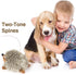 Pawaboo Plush Dog Toy, Non-Toxic Super Soft Faux-Fur Hedgehog Dog Toy Squeak Aninal Toy Stuffed Biting Training Playing Toys for Dog Puppy, Brown...