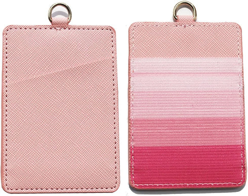 Elastic Card Holder Wallet, Slim Wallet Vertical Credit Card Holder, Minimalist Front Pocket Wallet For Women& Men(Pink)...