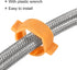 uxcell Faucet Supply Line Connector, 5pcs G1/2 Female x G1/2 Female 8 Inch Long Braided 304 Stainless Steel Water Supply Hose, Silver Tone...
