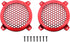 4Inch Grill Cover DGZZI 2PCS 4inch Red Round ABS Plastic Mesh Grilles Car Audio Speaker Covers Woofer Subwoofer Grill...