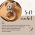 Wooden Baby Rattle Toddler Lovely Crochet Kahki Bear Ring Rattle, Newborn Animal Rattle Toys, Baby Toys for Baby and Infant Baby Soothing Toy...
