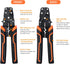 Wire Stripper Crimper Pliers Set for AWG 10-22, 2 PCs Wire Stripping Crimping Tool, Wire Strippers with Wire Cutter for Stripping Solid Wires, Cri...