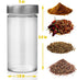 6 Pcs Glass Spice Jars/Bottles -3oz Empty round Spice Containers with Airtight Metal Caps with Shaker Lids (6, Stainless Steel Lids)...
