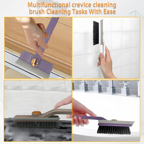 8 Pcs Multi-Function 360°Rotating Corner Gap Crevice Cleaning Brush,Hand-Held No Dead Corners Hard Bristle Cleaning Brush,Tool Grout Cleaner Brush...