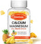 Sugar Free Calcium Gummies for Women Men, Calcium Magnesium Zinc with Vitamin D3 & K2, Calcium Magnesium Supplement for Bones Muscles and Joints, ...