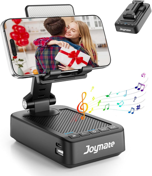 Gifts for Men Women, Joymate Bluetooth Speaker Phone Stand with Charging Function 360° Rotable Adjustable Cell Phone Holder HD Surround Sound for ...