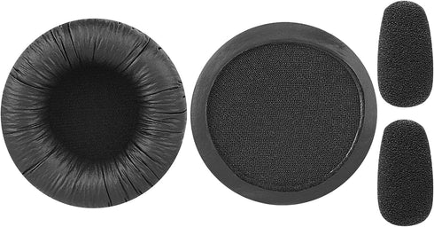 Geekria QuickFit Leatherette Replacement Earpads + Mic Foam Compatible with BlueParrott B250-XT Plus, B250-XT, B250-XTS, B250, B150 Headphones Mic...